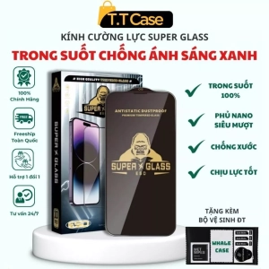 Kính cường lực KK trong suốt, full màn cho iPhone 6/6s/7/8/X/11/12/13/14/15/16 Pro/Max, bảo vệ tối ưu.