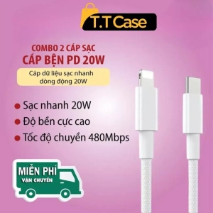 Dây Cáp Sạc Nhanh PD 20W Đầu Type C, Cáp Sạc Nhanh Cho Đủ Dòng Cho IP, Không Nóng Máy