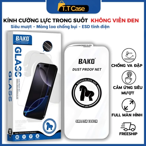 Kính cường lực không viền iPhone 17 1615/14/13/12/11 Pro/Plus/Promax/Xs/Xr full màn, trong suốt - TT STORE