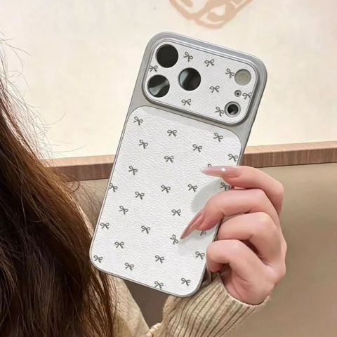 Ốp Lưng Vân Da In Hình Dễ Thương Dành Cho iPhone 11 12 13 14 15 16 17 Pro Plus ProMax