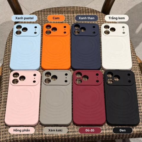 Ốp Lưng Chống Bẩn Tify Cao Cấp Có Từ Tính Hỗ Trợ Sạc Không Dây Lót Nhung Mềm dành cho iphone 18/17/16/15/14 Promax/Pro